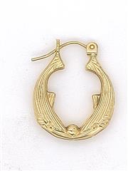 Gold Earrings 14K Yellow Gold 1.3g